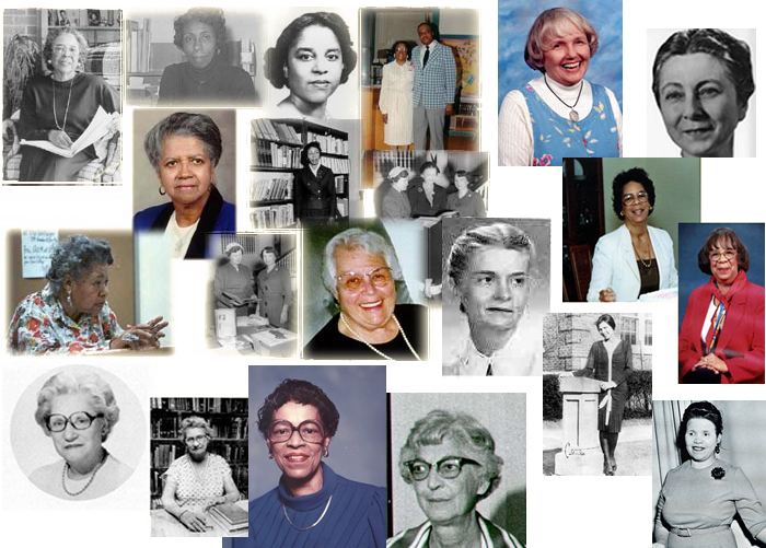 collage of the various librarians portraits