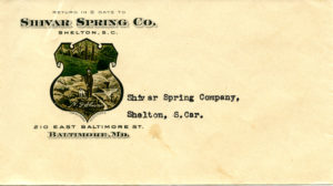 Shivar Springs Company envelope