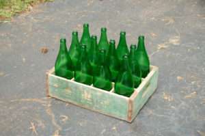 Shivar Springs bottles in crate